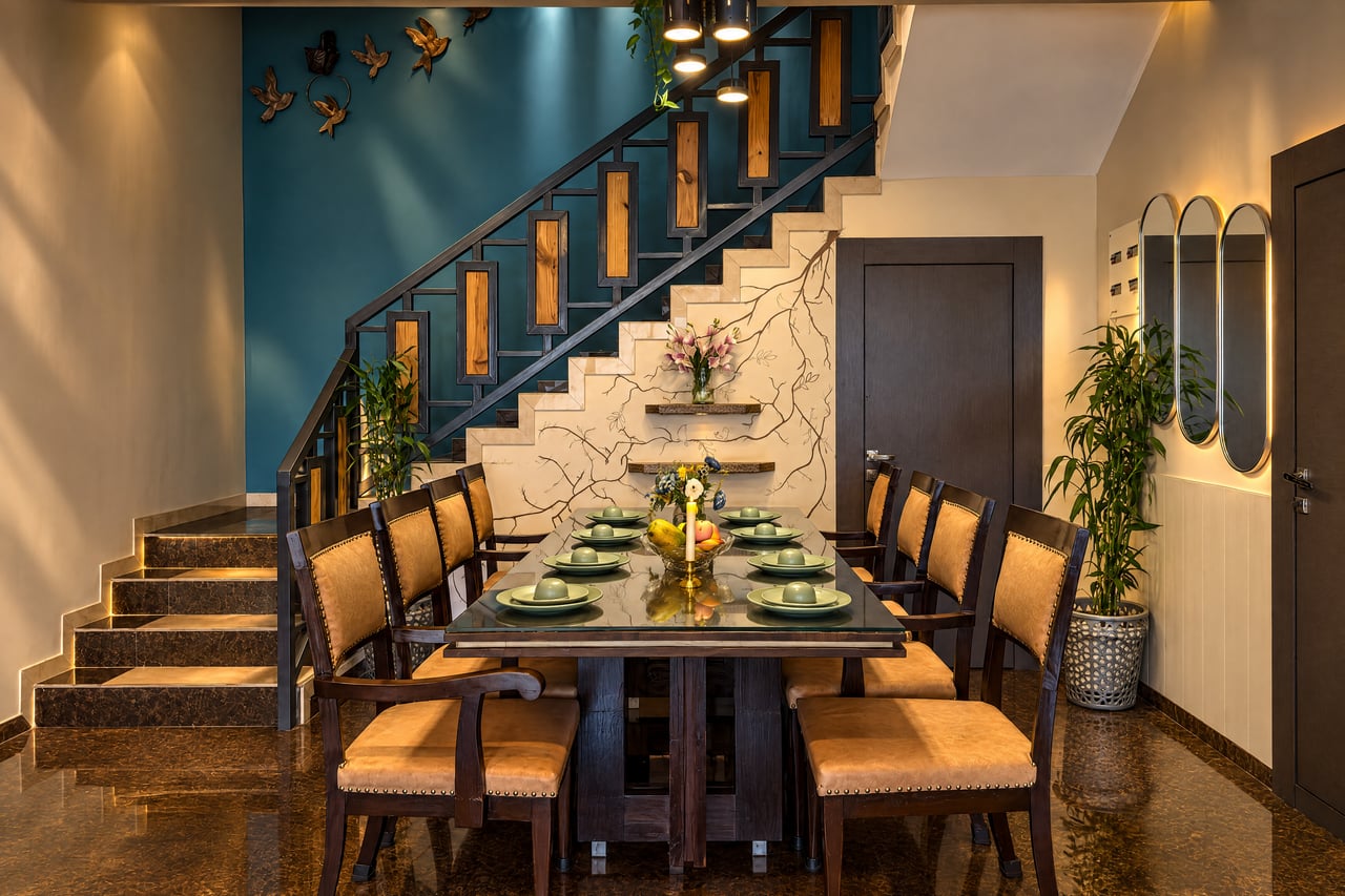 Indoor Dining Area at Meraki Hillside Villa
